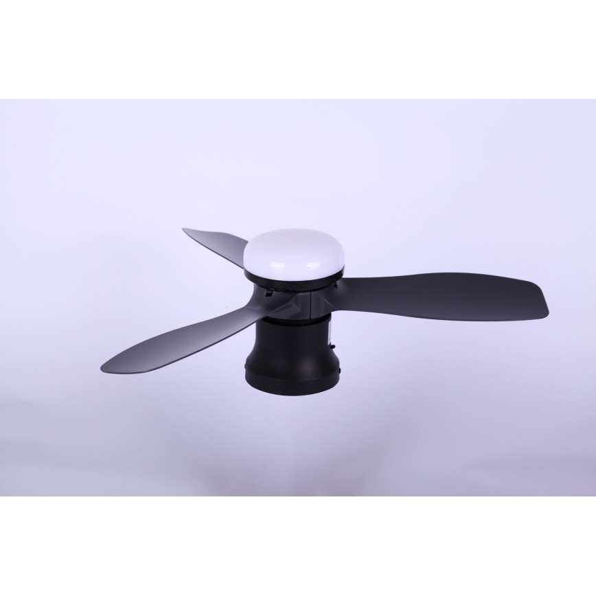 Globo - Ventilador de teto LED regulável/15W/230V 2700-6500K preto + controlo remoto