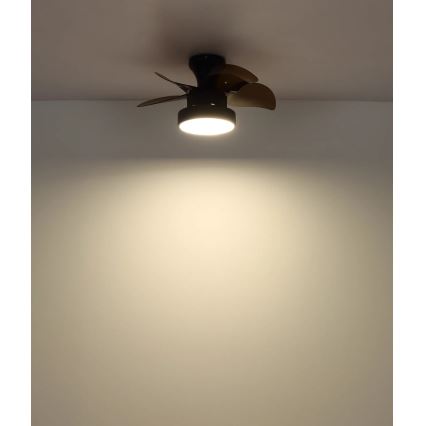 Globo - Ventilador de tecto LED dimerizável LED/22W/230V 3000/4500/6000K castanho + controlo remoto
