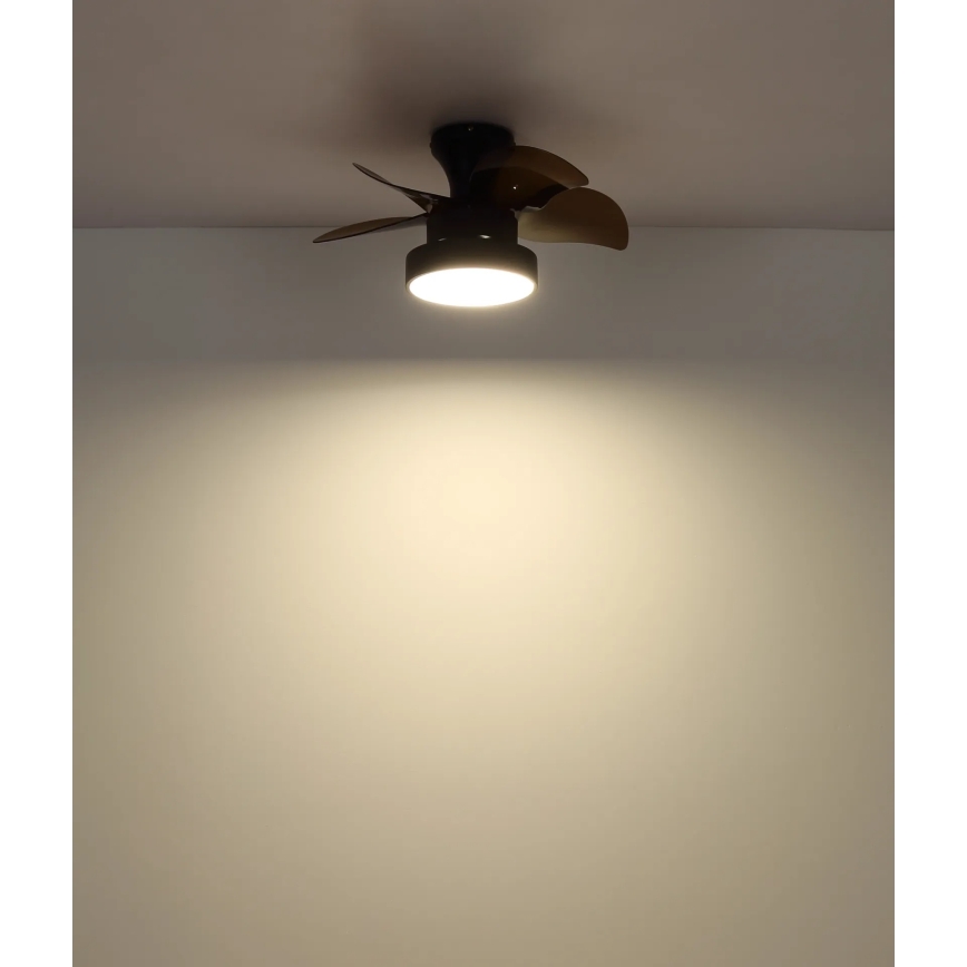 Globo - Ventilador de tecto LED dimerizável LED/22W/230V 3000/4500/6000K castanho + controlo remoto