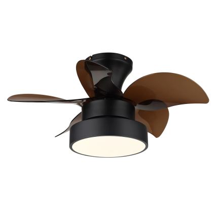 Globo - Ventilador de tecto LED dimerizável LED/22W/230V 3000/4500/6000K castanho + controlo remoto