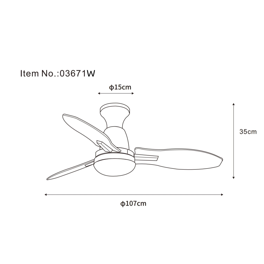 Globo - Ventilador de teto LED regulável LED/22W/230V 3000/4500/6000K + controlo remoto