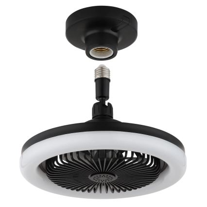 Globo - Ventilador de tecto LED dimerizável LED/20W/230V 3000-6500K preto + comando remoto