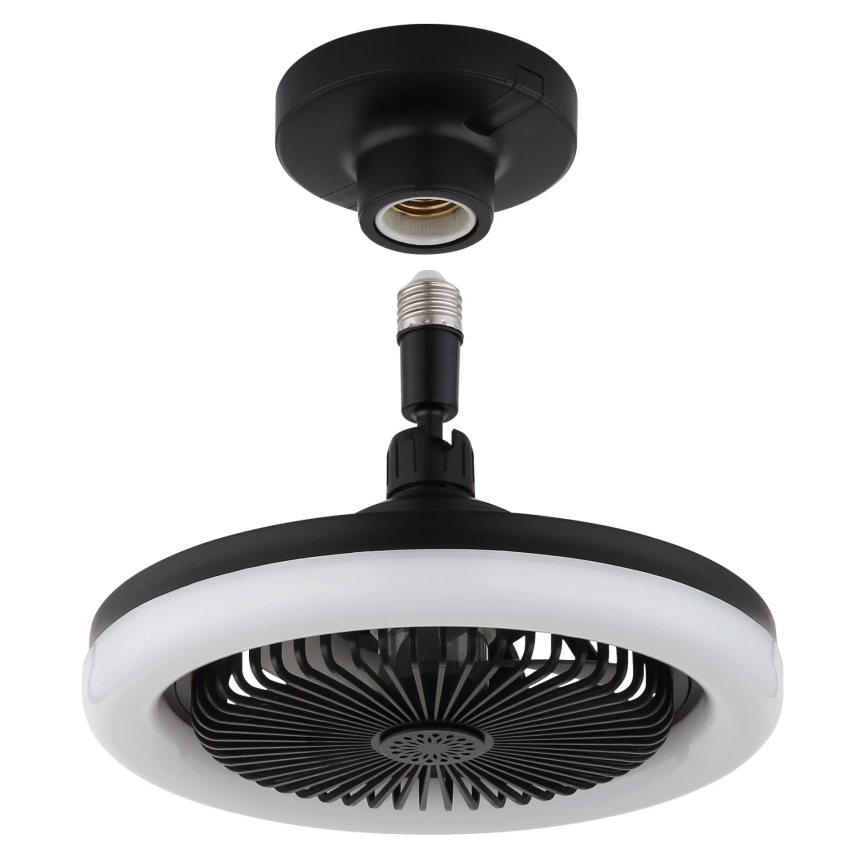 Globo - Ventilador de tecto LED dimerizável LED/20W/230V 3000-6500K preto + comando remoto