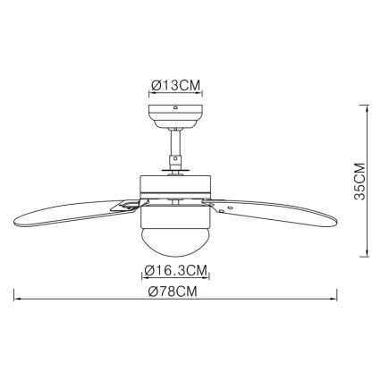 Globo - Ventilador de teto 1xE14/60W/230V