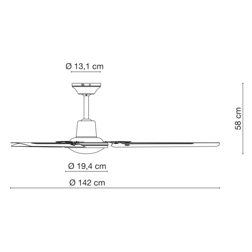 Globo 03806 - Ventilador de teto FERRO