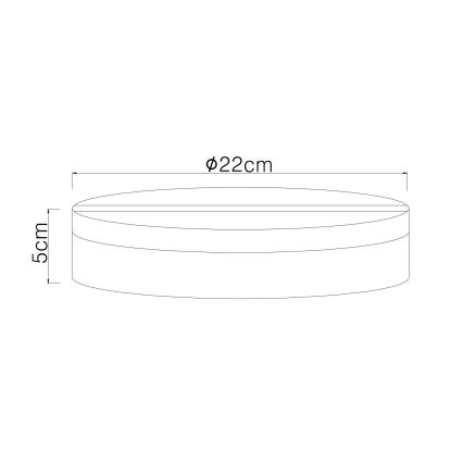 Globo - Iluminação de teto LED LED/12W/230V 4000K diâmetro 22 cm preto