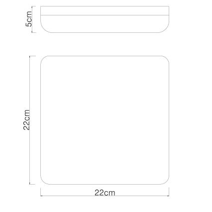 Globo - Iluminação de teto LED LED/12W/230V 4000K 22x22 cm preto