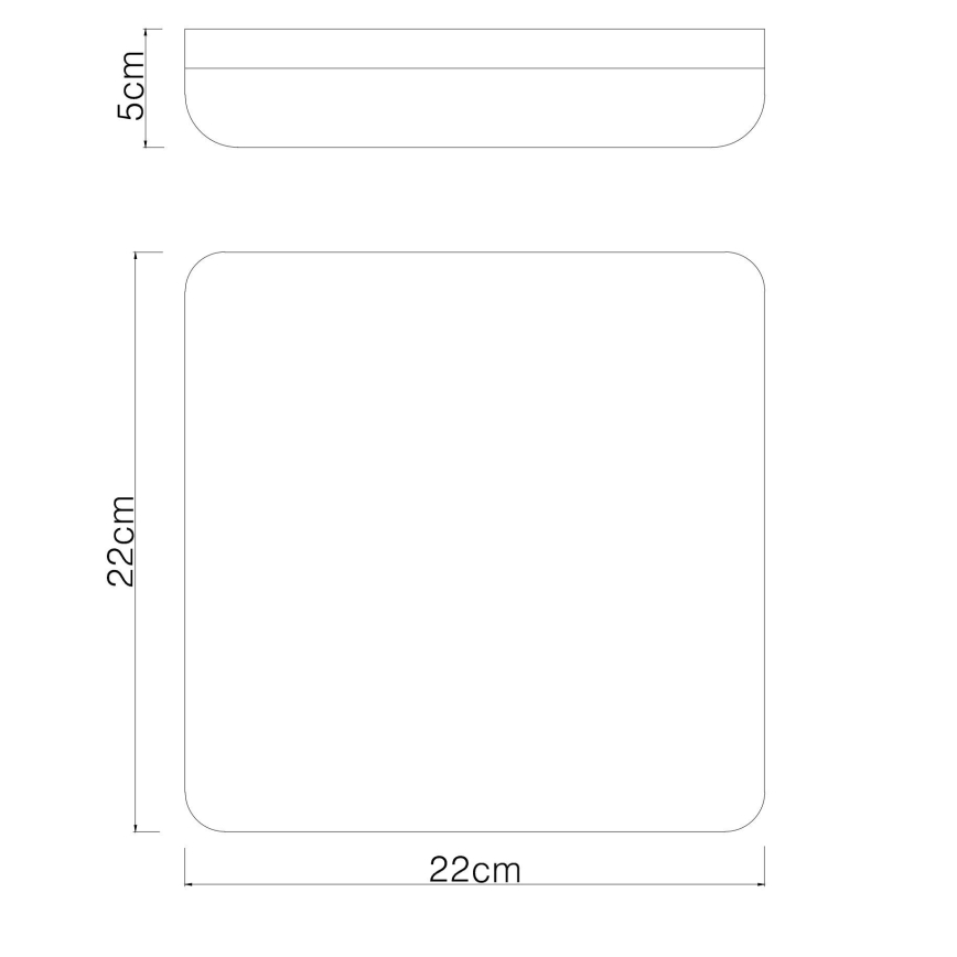 Globo - Iluminação de teto LED LED/12W/230V 4000K 22x22 cm preto