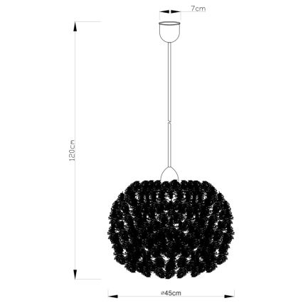Globo - Candelabro suspenso 1xE27/40W/230V