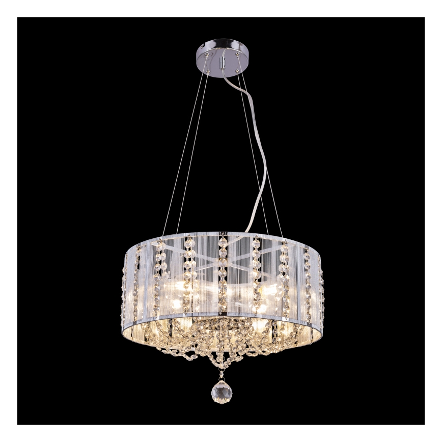 Globo - Candelabro suspenso de cristal 4xE14/40W/230V