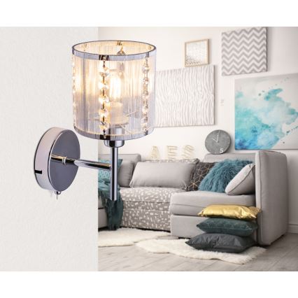 Globo - Iluminação de parede 1xE14/40W/230V cromado mate