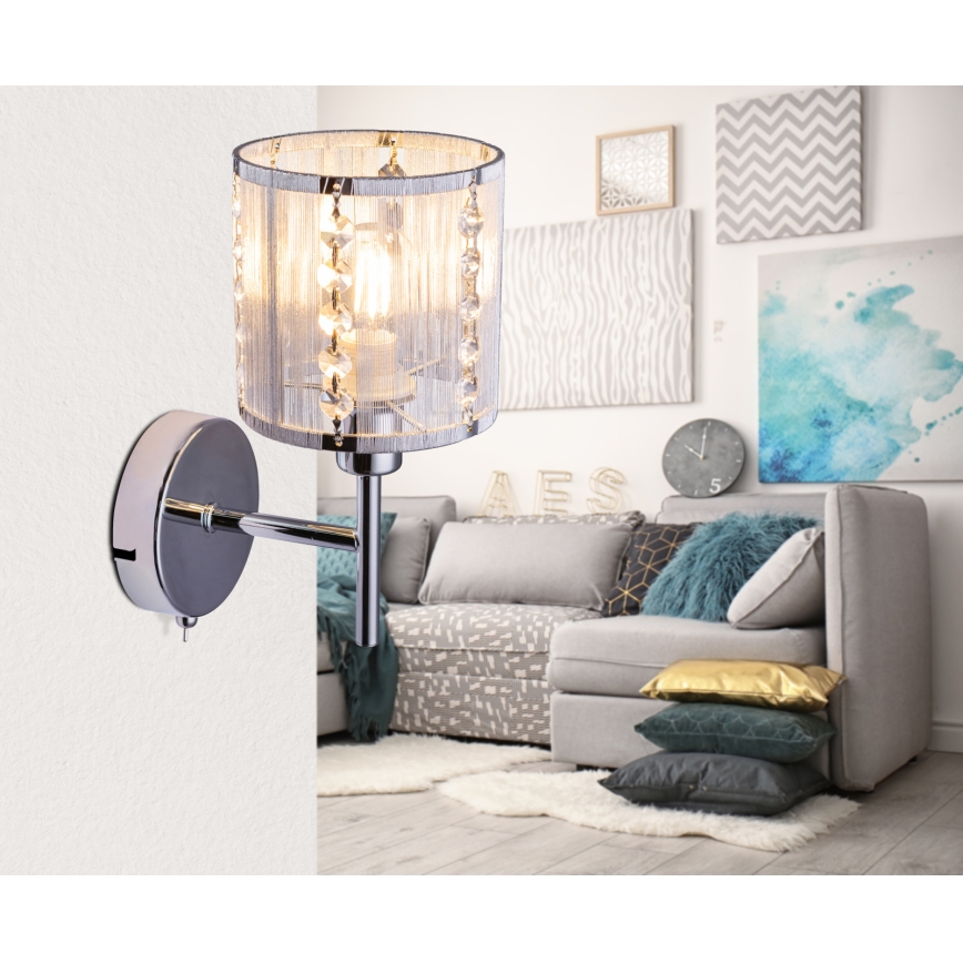 Globo - Iluminação de parede 1xE14/40W/230V cromado mate