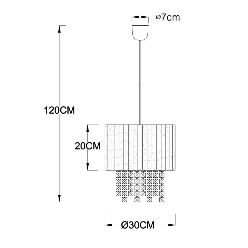 GLOBO 15098 - Luz pendente PYRA 1xE27/60W/230V