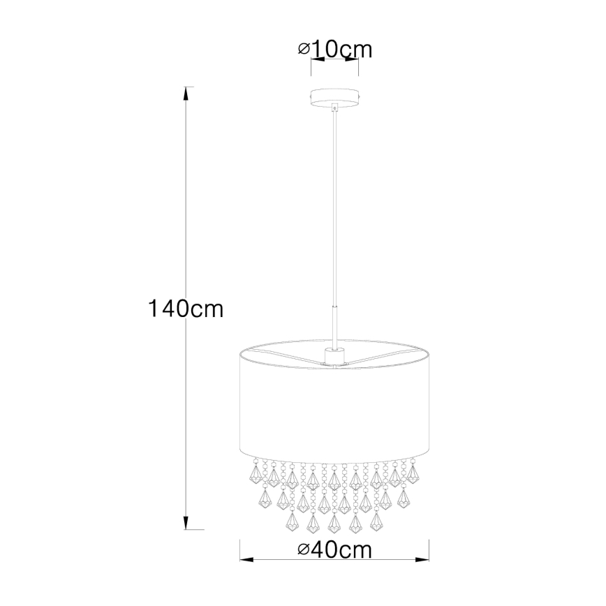 Globo - Candelabro suspenso 1xE27/60W/230V