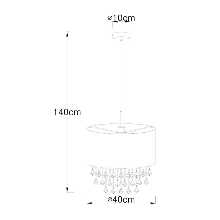 Globo - Candelabro suspenso 1xE27/60W/230V