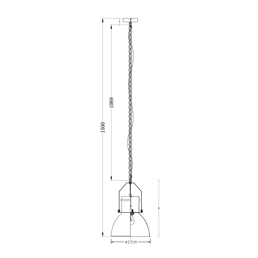 Globo - Candelabro suspenso 1xE27/40W/230V