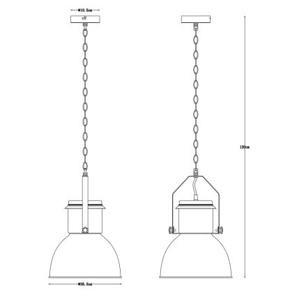 Globo - Candelabro suspenso 1xE27/40W/230V