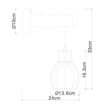 Globo - Iluminação de parede 1xE27/40W/230V