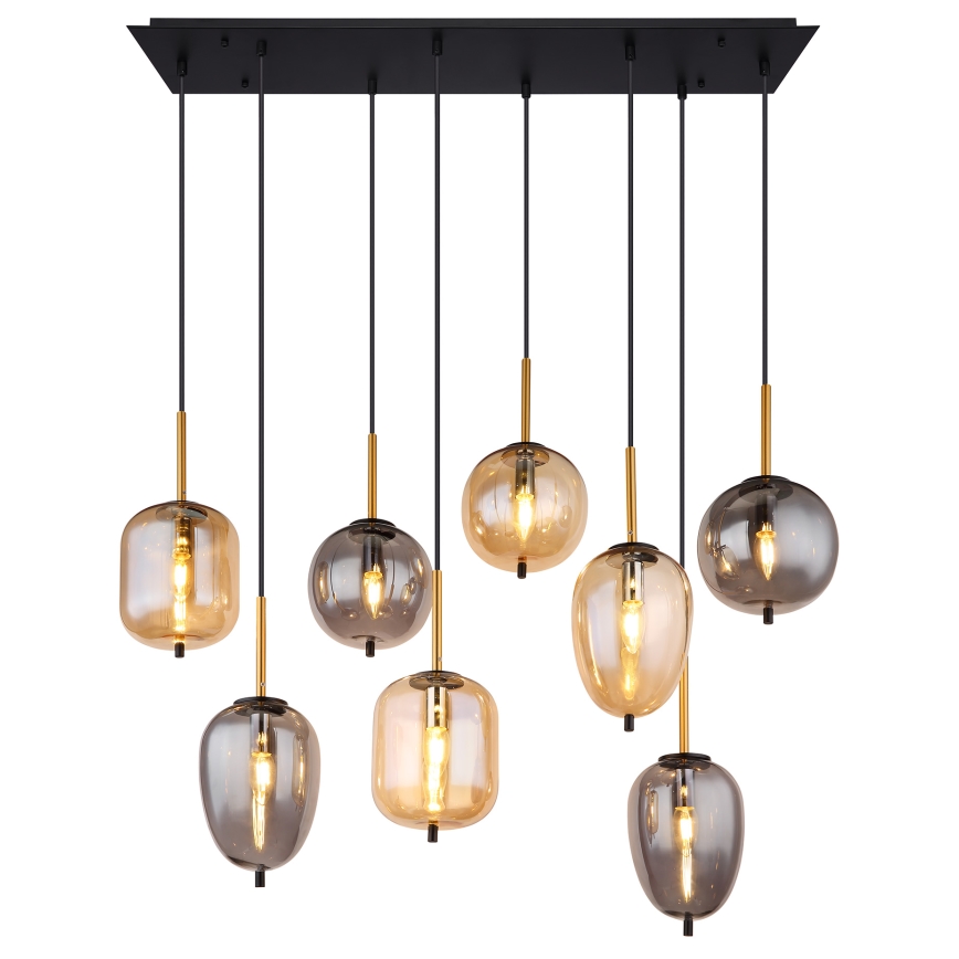 Globo - Candeeiro suspenso 8xE14/40W/230V latão