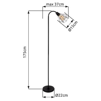Globo - Candeeiro de chão 1xE27/40W/230V