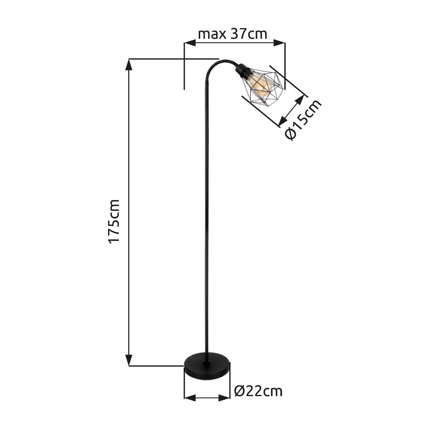 Globo - Candeeiro de chão 1xE27/40W/230V