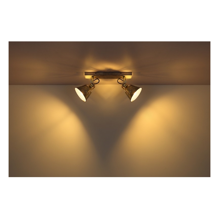 Globo - Foco 2xE27/60W/230V abeto