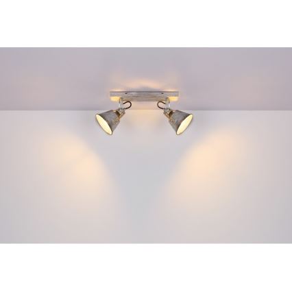 Globo - Foco 2xE27/60W/230V abeto