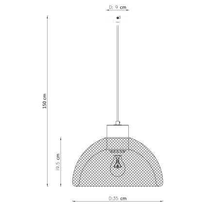 Globo - Candelabro num fio 1xE27/60W/230V