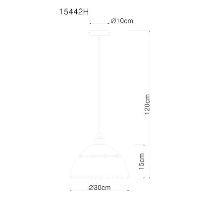 Globo - Candelabro suspenso 1xE27/60W/230V