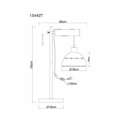 Globo - Candeeiro de mesa 1xE27/60W/230V