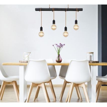 Globo 15459-4H - Candeeiro suspenso LEO 4xE27/60W/230V