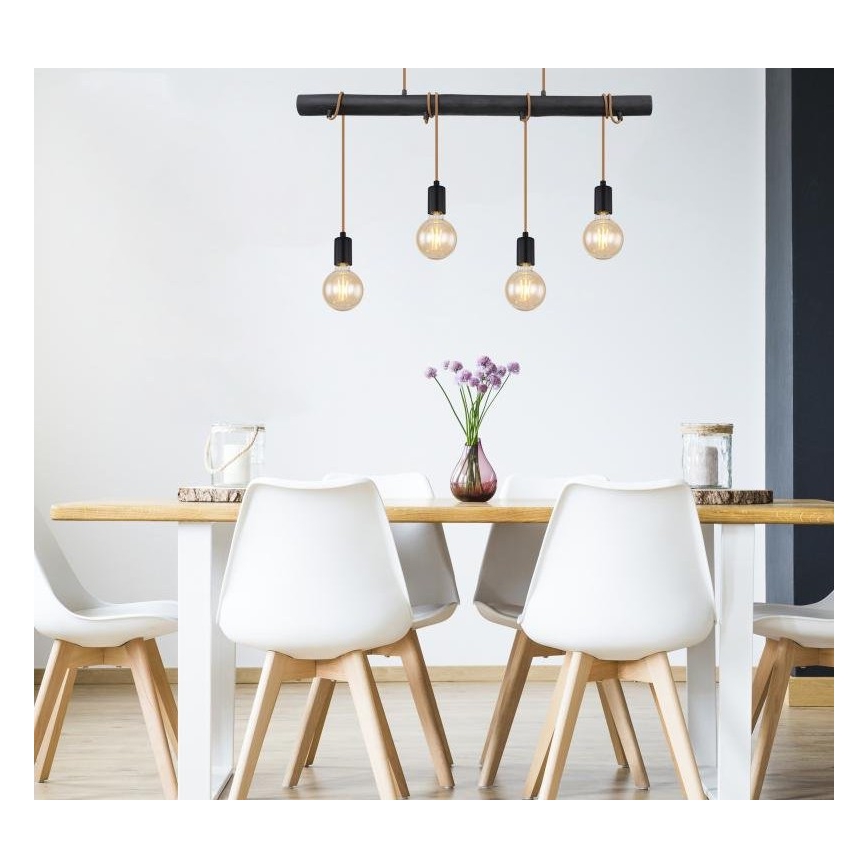 Globo 15459-4H - Candeeiro suspenso LEO 4xE27/60W/230V