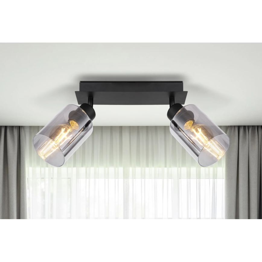 Globo - Foco 2xE27/15W/230V preto