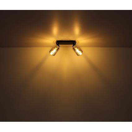 Globo - Foco 2xE27/15W/230V preto