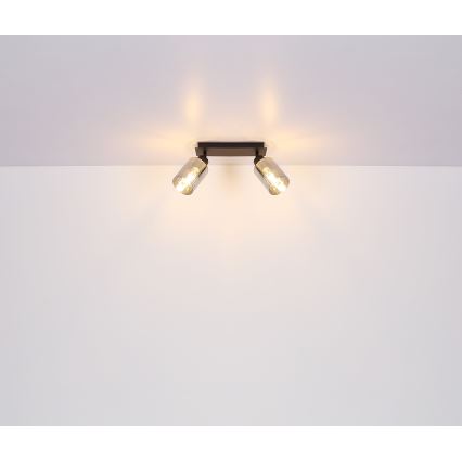 Globo - Foco 2xE27/15W/230V preto