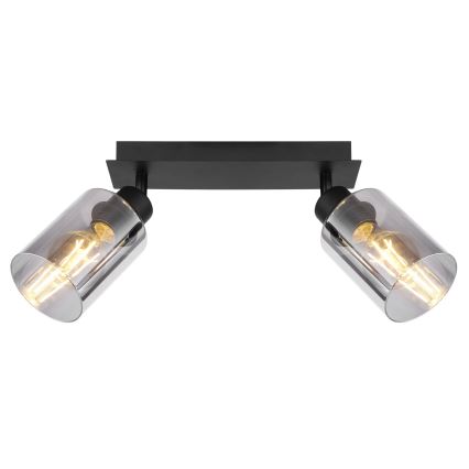 Globo - Foco 2xE27/15W/230V preto