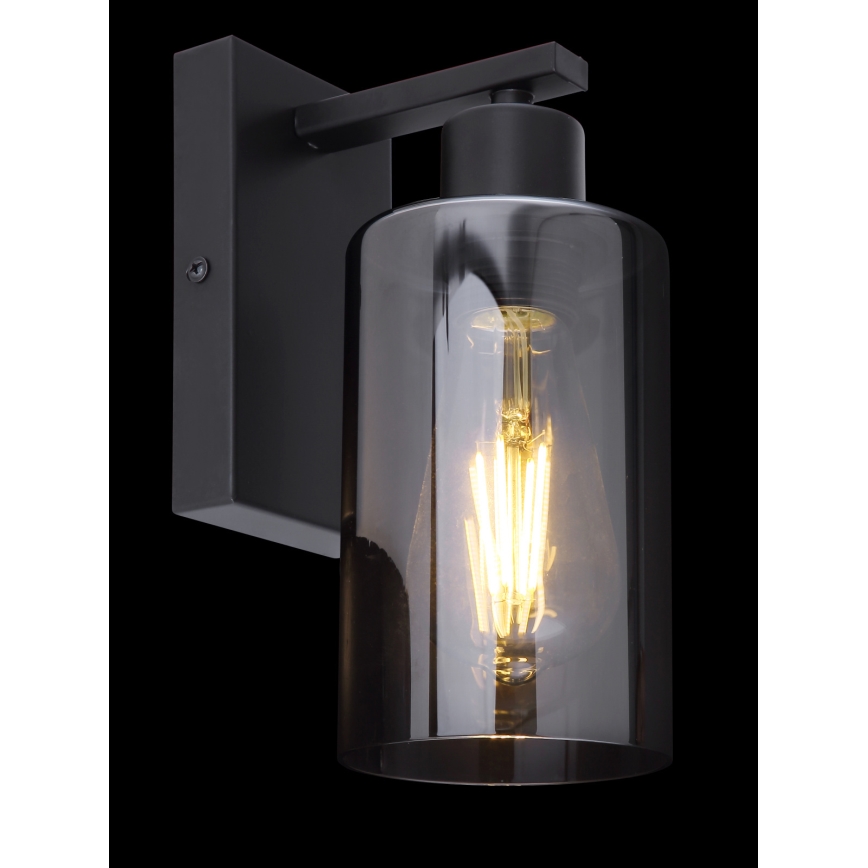 Globo - Iluminação de parede 1xE27/60W/230V preto