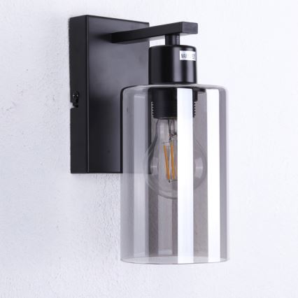 Globo - Iluminação de parede 1xE27/60W/230V preto