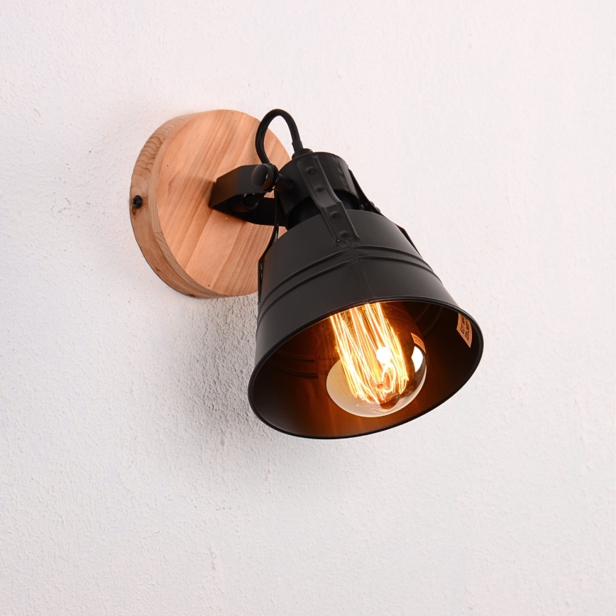 Globo - Foco de parede 1xE27/60W/230V abeto