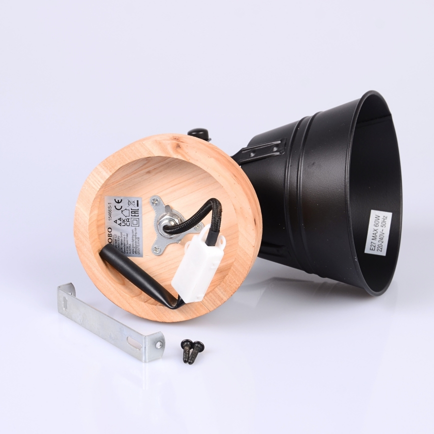 Globo - Foco de parede 1xE27/60W/230V abeto