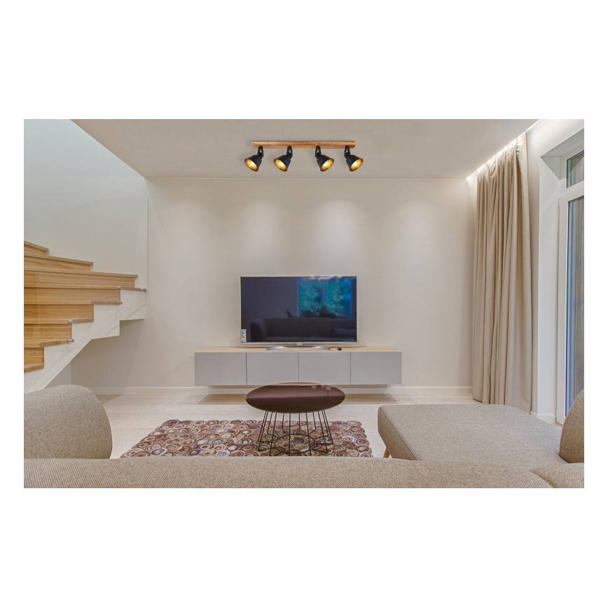 Globo - Foco 4xE27/60W/230V abeto