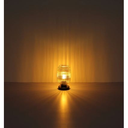 Globo - Candeeiro de mesa 1xE27/40W/230V castanho