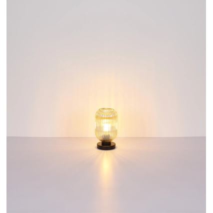 Globo - Candeeiro de mesa 1xE27/40W/230V castanho