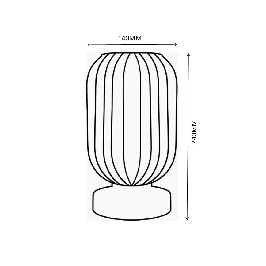 Globo - Candeeiro de mesa 1xE27/40W/230V castanho
