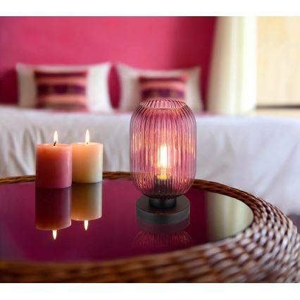 Globo - Candeeiro de mesa 1xE27/40W/230V roxo