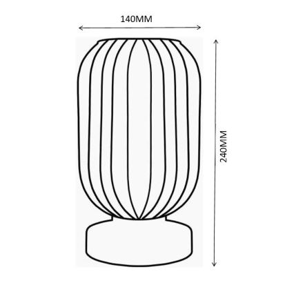 Globo - Candeeiro de mesa 1xE27/40W/230V cinzento