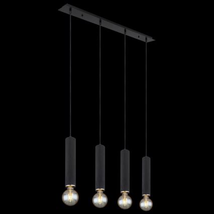 Globo - Candelabro suspenso 4xE27/60W/230V madeira preta
