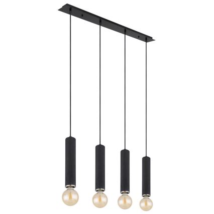 Globo - Candelabro suspenso 4xE27/60W/230V madeira preta