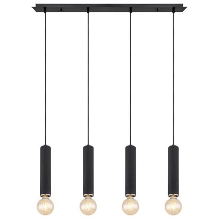 Globo - Candelabro suspenso 4xE27/60W/230V madeira preta