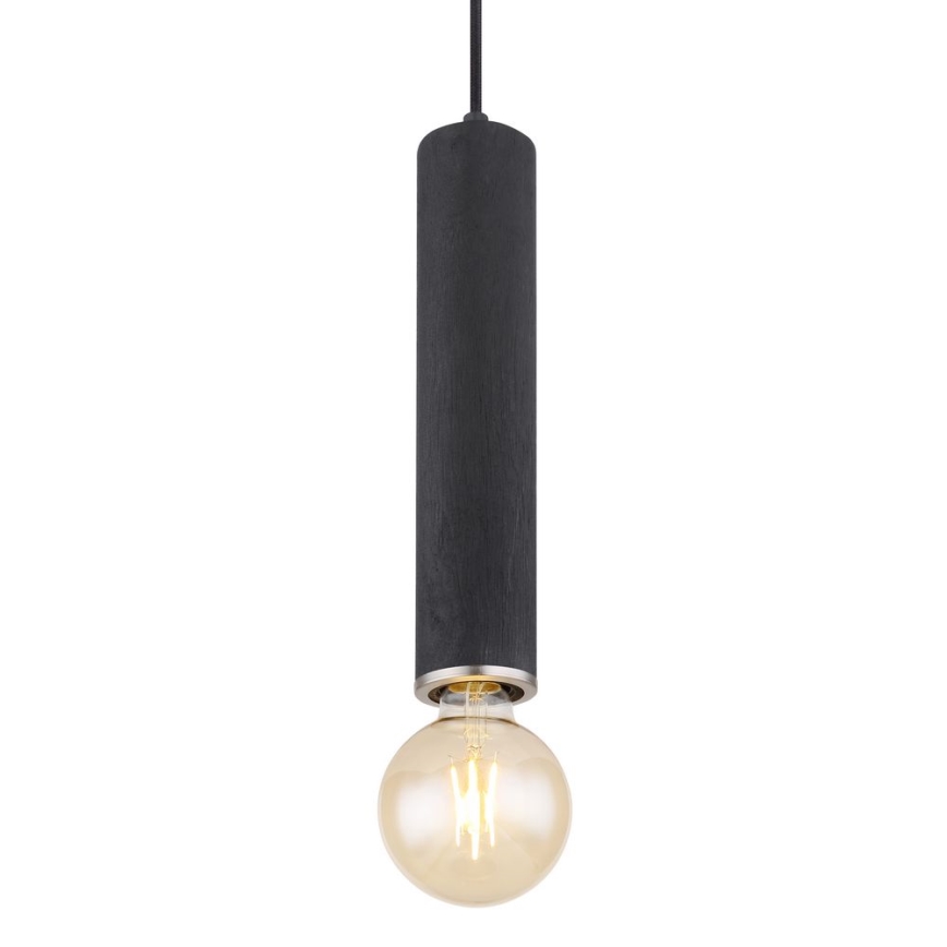 Globo - Candelabro suspenso 1xE27/60W/230V madeira preta